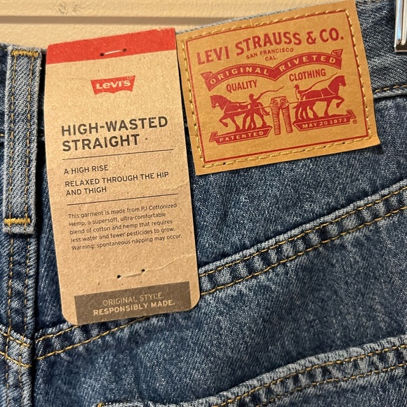 Levi's High Waisted Straight Jeans (25) - Picture 10 of 12